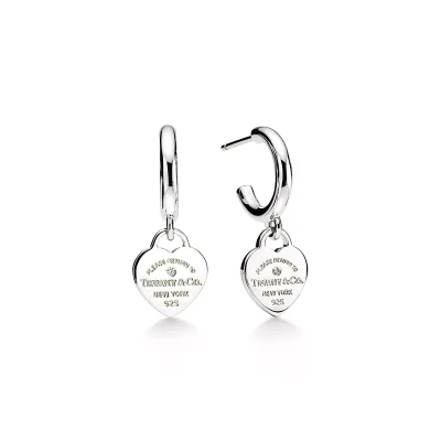 Arracadas con Dije de Corazón y Piedra en Plata 925