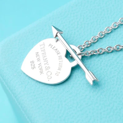 Collar Corazón con Flecha en Plata 925