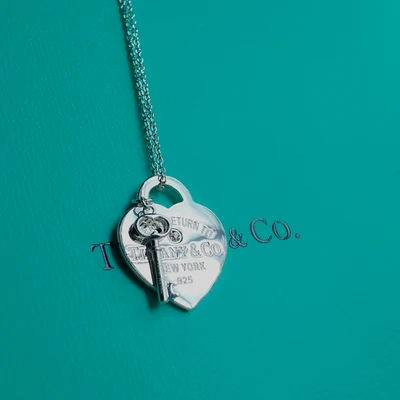 Collar Corazón con Llave Colgante y Piedra en Plata 925